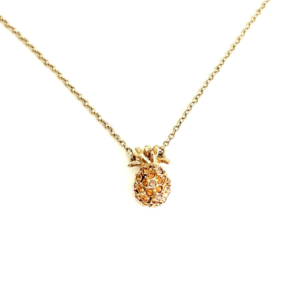 Kate Spade New York Pineapple Pendant Necklace in Gold Tone